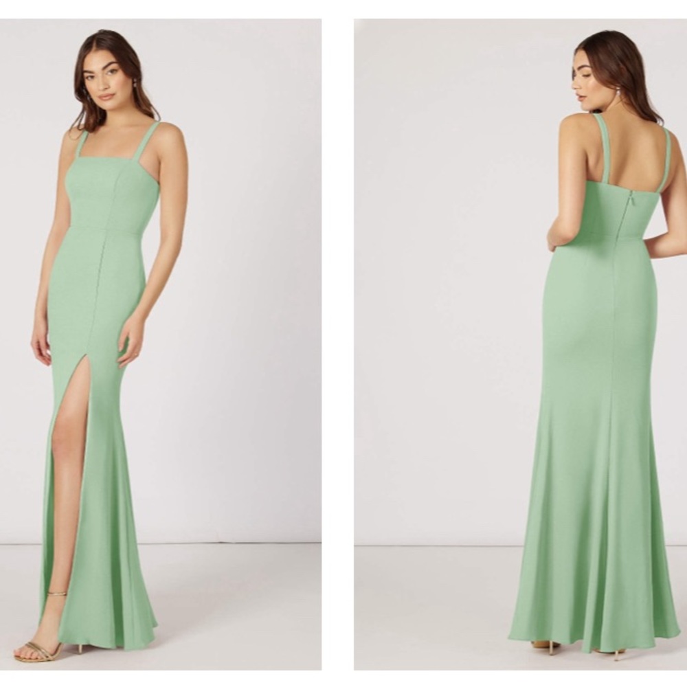 Azazie Gianetta Bridemaids Dress in Dusty Sage - worn once for a wedding